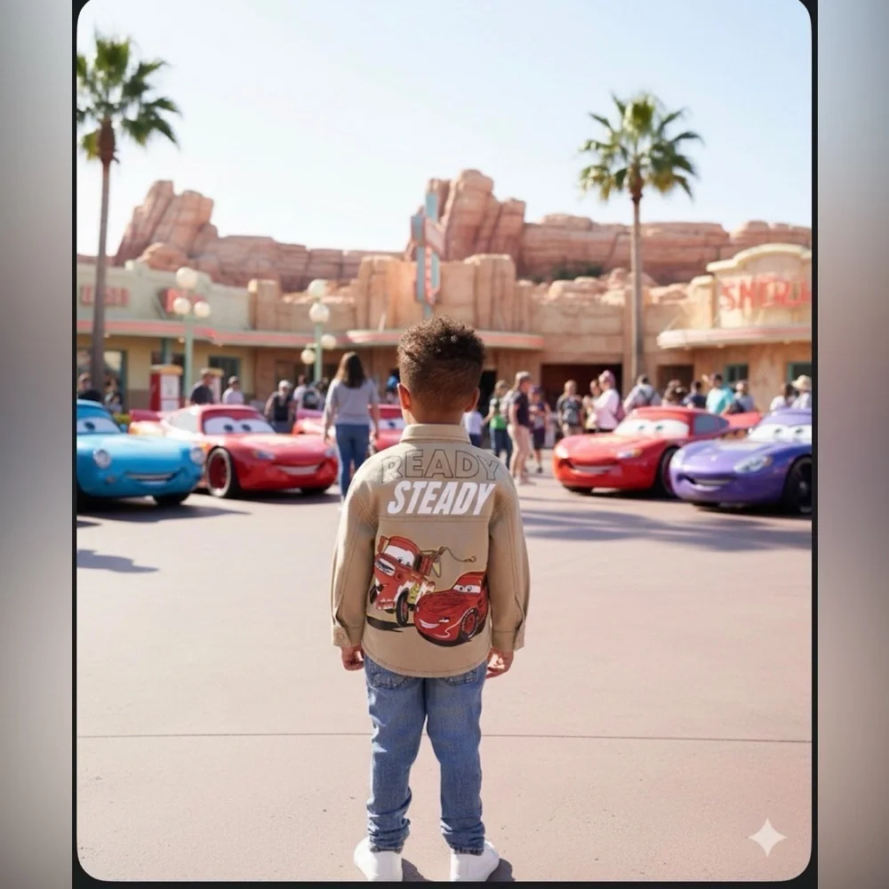 Disney Cars lighting McQueen Toddler Boy Twill Shacket, Sizes 3T NWT
